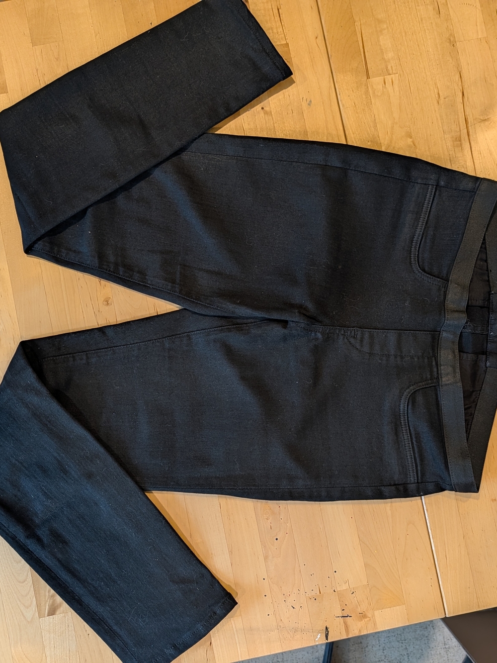 Helmut Lang Black Denim Pants with Branded Waist Label